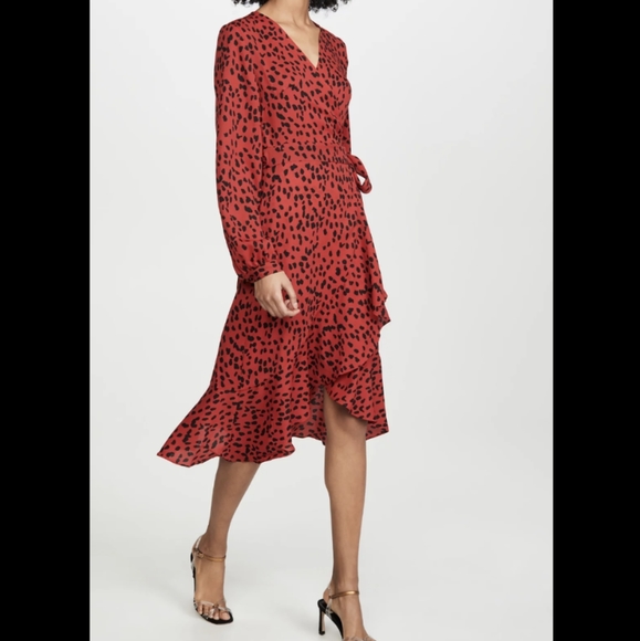 O.P.T. Dresses & Skirts - O.P.T. agatha spotted wrap dress M